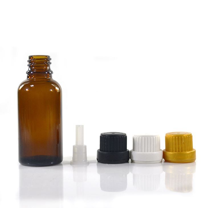 Amber glass bottle